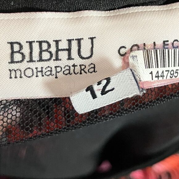 Bibhu Mohapatra Collective Dress Womens‎ 12 Multi Pleated Floral Hi Low Hemline - Picture 6 of 9